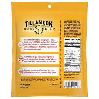 Tillamook Country Smoker Mikes Hot Honey Smoked Sausage In A Bag, 3.6 Ounce, 12 Per Case