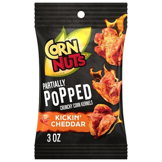 Corn Nuts Partially Popped Kickin Cheddar, 3 Ounce, 12 Per Case