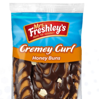 Mrs. Freshley's Creamy Curl Honey Bun Donut, 4 Ounce, 9 Per Pack, 6 Per Case
