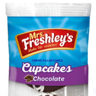 Mrs. Freshley's Two Pack Chocolate Cupcake Snack, 4 Ounce, 6 Per Pack, 6 Per Case