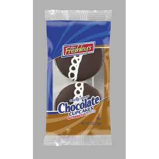 Mrs. Freshley's Two Pack Chocolate Cupcake Snack, 4 Ounce, 6 Per Pack, 6 Per Case