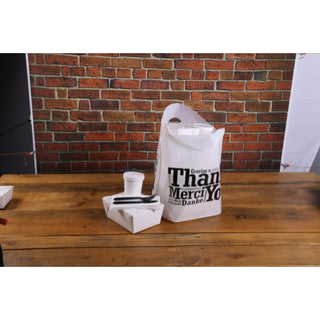 Royal 19 Inch X 18 Inch X 9.5 Inch 1 Mil Multilingual Wave Top Handled Bag, 500 Each