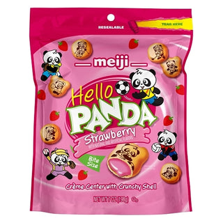 Hello Panda Strawberry Creme Filled Bite Size Cookie, 7 Ounce, 6 Per Case
