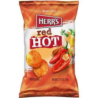 Herr Brands Red Hot Chips, 2.5 Ounce, 12 Per Case
