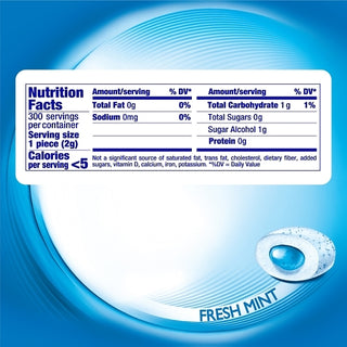 Mentos Sugar Free Pure Fresh Gum Fresh Mint Curvy Bottle, 50 Piece, 6 Per Pack, 6 Per Case