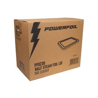 Durable Powerfoil Half Size Standard Gauge Steam Table Pan Lid, 100 Each