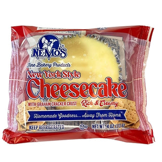 Nemo's Individually Wrapped New York Style Cheesecake, 4 Ounce, 6 Per Pack, 4 Per Case