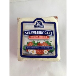 Nemo's Strawberry Cake Square With Cream Cheese Icing, 3 Ounce, 6 Per Pack, 6 Per Case