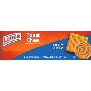 Lance Sandwich Crackers, Toastchee Peanut Butter, 6.1 Ounce, 12 Per Case