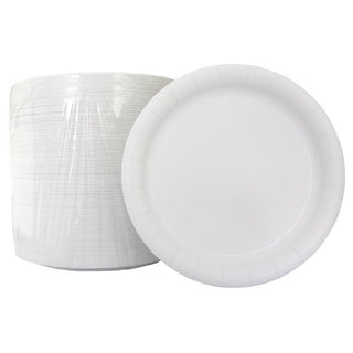 Ajm 7 Inch Plates White, 125 Count, 8 Per Case