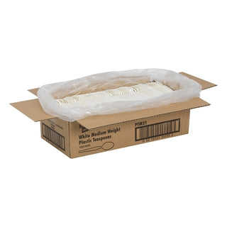 Dixie Medium Weight Polypropylene White Teaspoon, 1000 Count