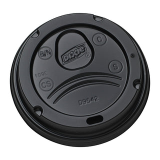Dixie Black Dome Lid Fits Perfectouch 12 And 16 Ounce Paper Hot Cup, 100 Count, 10 Per Case