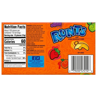 Runts Fruit Candy, 5 Ounce, 12 Per Case