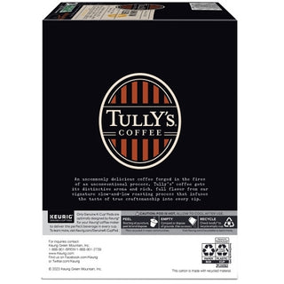 Tully's Coffee K-Cup Pod Hawaiian Blend, 24 Count, 4 Per Case