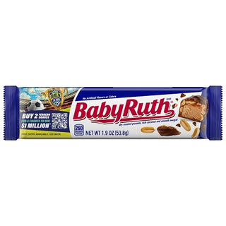 Baby Ruth Chocolate Bar, 1.9 Ounce, 24 Per Pack, 12 Per Case