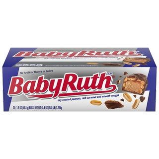 Baby Ruth Chocolate Bar, 1.9 Ounce, 24 Per Pack, 12 Per Case