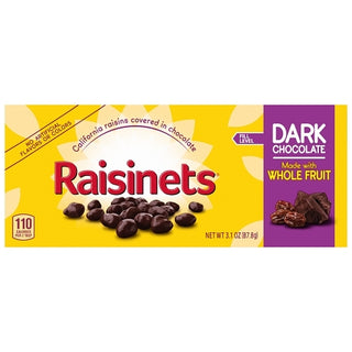 Raisinets Dark Chocolate Covered Raisins, 3.1 Ounce, 15 Per Case