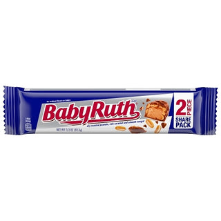Baby Ruth Chocolate Bar, 3.3 Ounce, 18 Per Pack, 8 Per Case