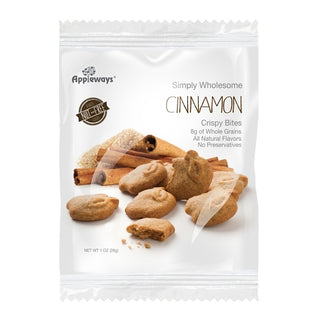 Appleways Individually Wrapped Whole Grain Cinnamon Crispy Bites, 1 Count, 108 Per Case