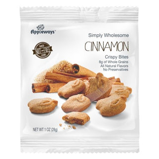 Appleways Individually Wrapped Whole Grain Cinnamon Crispy Bites, 1 Count, 108 Per Case