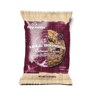 Appleways Individually Wrapped Whole Grain Oatmeal Raisin Cookie, 1 Count, 160 Per Case