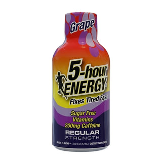 5-Hour Energy Shot Regular Strength Berry, 1.93 Fluid Ounce, 12 Per Pack, 18 Per Case