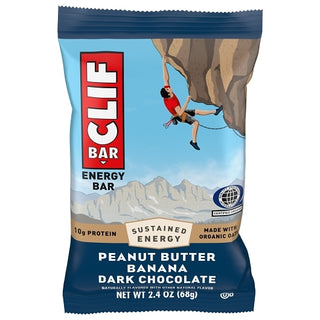 Clif Bar Peanut Butter Banana With Dark Chocolate Energy Bar, 2.4 Ounce, 5 Per Pack, 6 Per Case