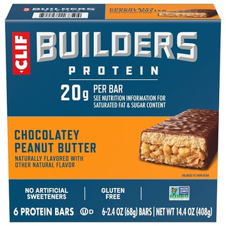 Builders Chocolate Peanut Butter Stacked Bar, 2.4 Ounce, 6 Per Pack, 6 Per Case