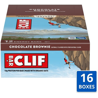 Clif Chocolate Brownie Snack Bar, 2.4 Ounce, 12 Per Pack, 16 Per Case