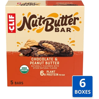 Clif Nut Butter Bar Peanut Butter, 1.76 Ounce, 5 Per Pack, 6 Per Case