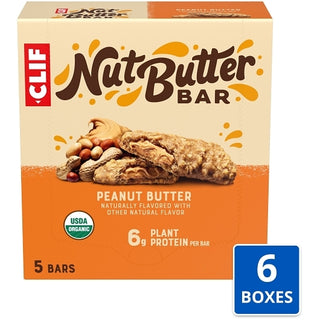 Clif Nut Butter Bar Peanut Butter, 1.76 Ounce, 5 Per Pack, 6 Per Case