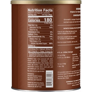 Ghirardelli Chocolate Flavor Frappe, 3.12 Pound, 6 Per Case