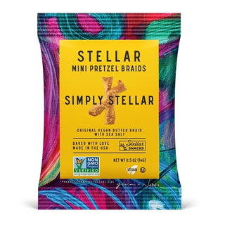 Stellar Snacks Maui Monk Mini Pretzel Braids Individual Bags, 14 Gram, 75 Per Case