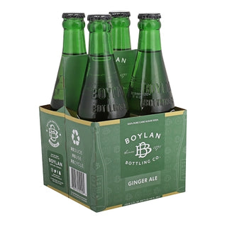 Boylan Bottling Ginger Ale Soda, 12 Fluid Ounce, 4 Per Pack, 6 Per Case