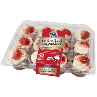Two-Bite Premium Red Velvet Cupcakes, 10 Ounce, 12 Per Case