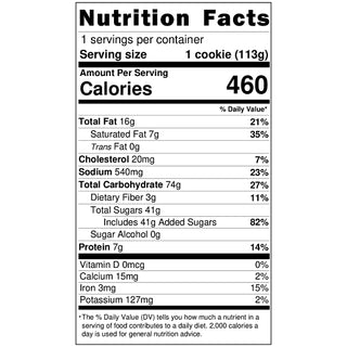 Prairie City Bakery Individually Wrapped Chocolate Chunk Cookie, 4 Ounce, 12 Per Pack, 6 Per Case