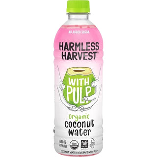 Harmless Harvest Organic Coconut Water With Pulp, 16 Fluid Ounce, 6 Per Case