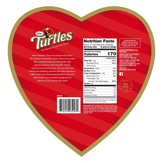 Turtles Original Milk Chocolate Medium Heart Red Tray, 5.3 Ounce, 6 Per Case
