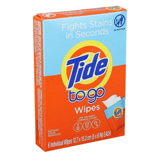 Tide Stain Remover Wipes, 6 Count, 16 Per Case