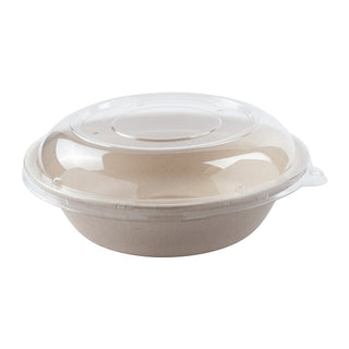 Primeware Tan Bowl Round Clear Lid, 75 Each, 4 Per Case