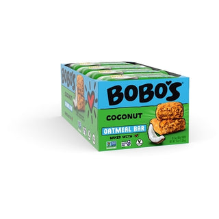 Bobo's Gluten Free Vegan Coconut Bar, 3 Ounce, 12 Per Pack, 4 Per Case