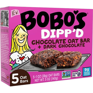 Bobo's Dipp'd - Chocolate With Dark Chocolate, 5 Ounce, 6 Per Case