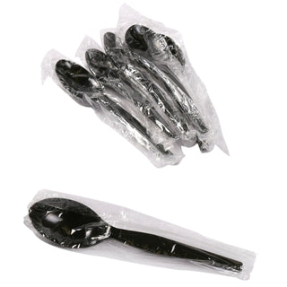 Amercare Teaspoon Black Medium Heavy Weight Polystrene, 1000 Each