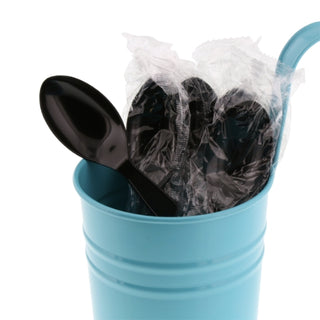 Amercare Teaspoon Black Medium Heavy Weight Polystrene, 1000 Each
