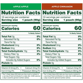 Gogo Squeez Apple & Cinnamon Applesauce Variety Pack, 20 Each, 2 Per Case