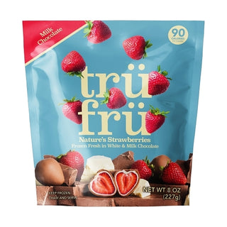 Tru Fru Whole Strawberries In White & Milk Chocolate, 8 Ounce, 6 Per Case