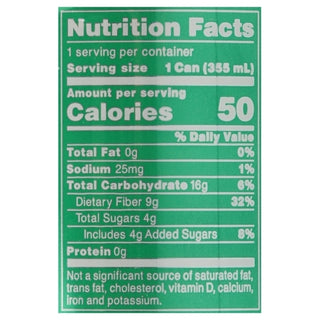 Olipop Prebiotic Soda, Lemon Lime, Refrigerated, 12 Fluid Ounce, 12 Per Case