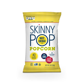Skinnypop Popcorn Gluten Free White Cheddar, 1 Ounce, 12 Per Case