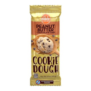 Dible Dough Shelf Stable Chocolate Chip Cookie Dough Bar, 1.6 Ounce, 10 Per Pack, 2 Per Case