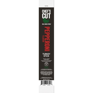 Chef's Cut Real Jerky Co. Turkey Pepperoni Snack Sticks, 1 Ounce, 24 Per Pack, 6 Per Case